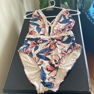 Pink and blue bathing suit
